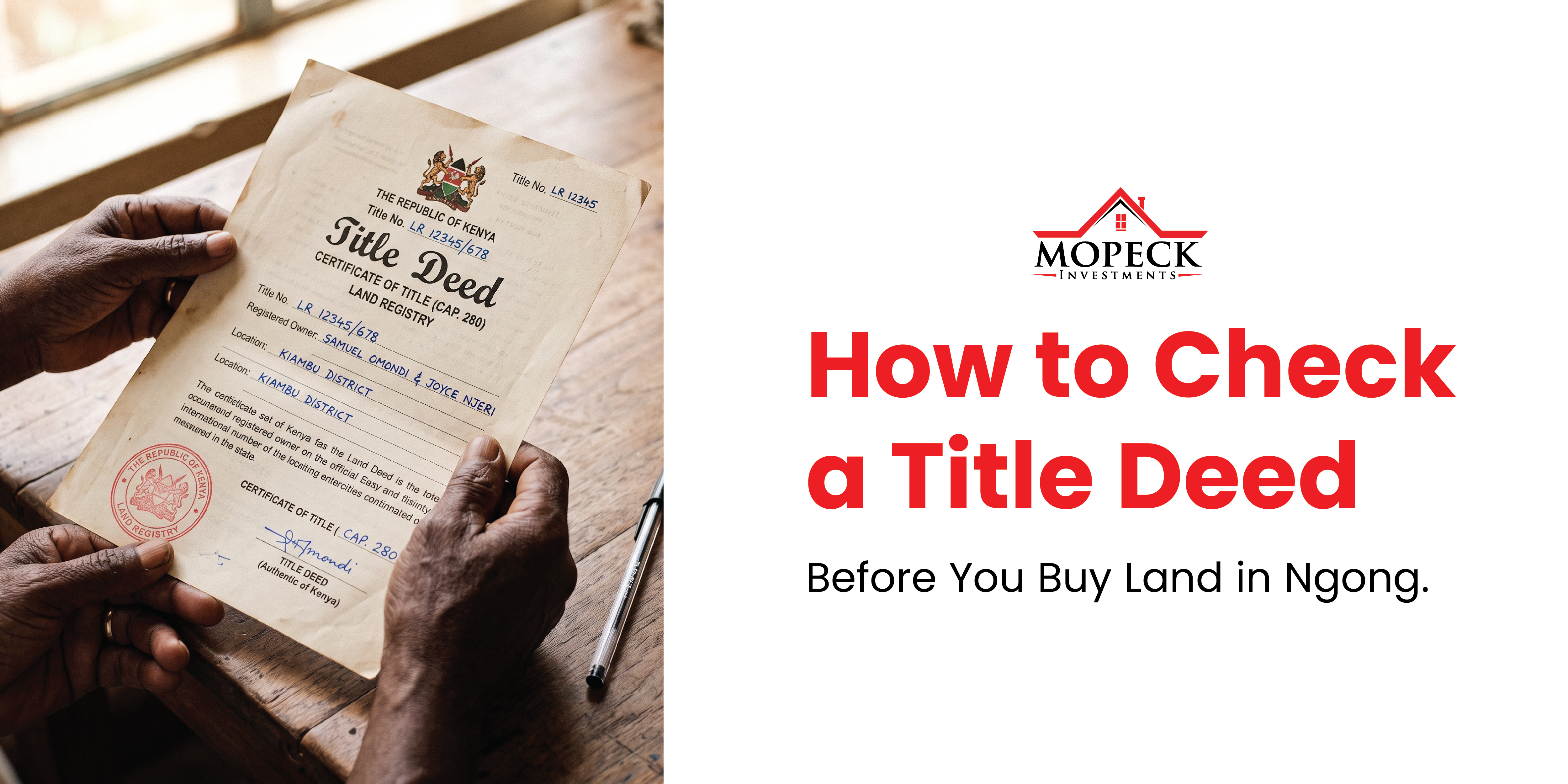 How to Check a Title Deed Before Buying Land in Ngong (2026)